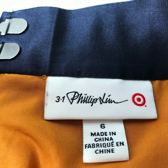 Philip Lim Women's Skirt Orange White Blue Animal - Picture 6 of 7